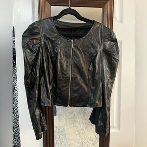 Black Faux Leather Jacket